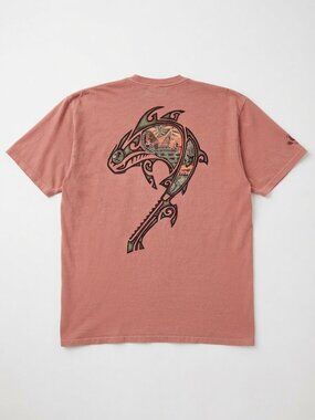 Chilli Dyed Tribal Shark Hawaii Graphic Short Sleeve Tee
